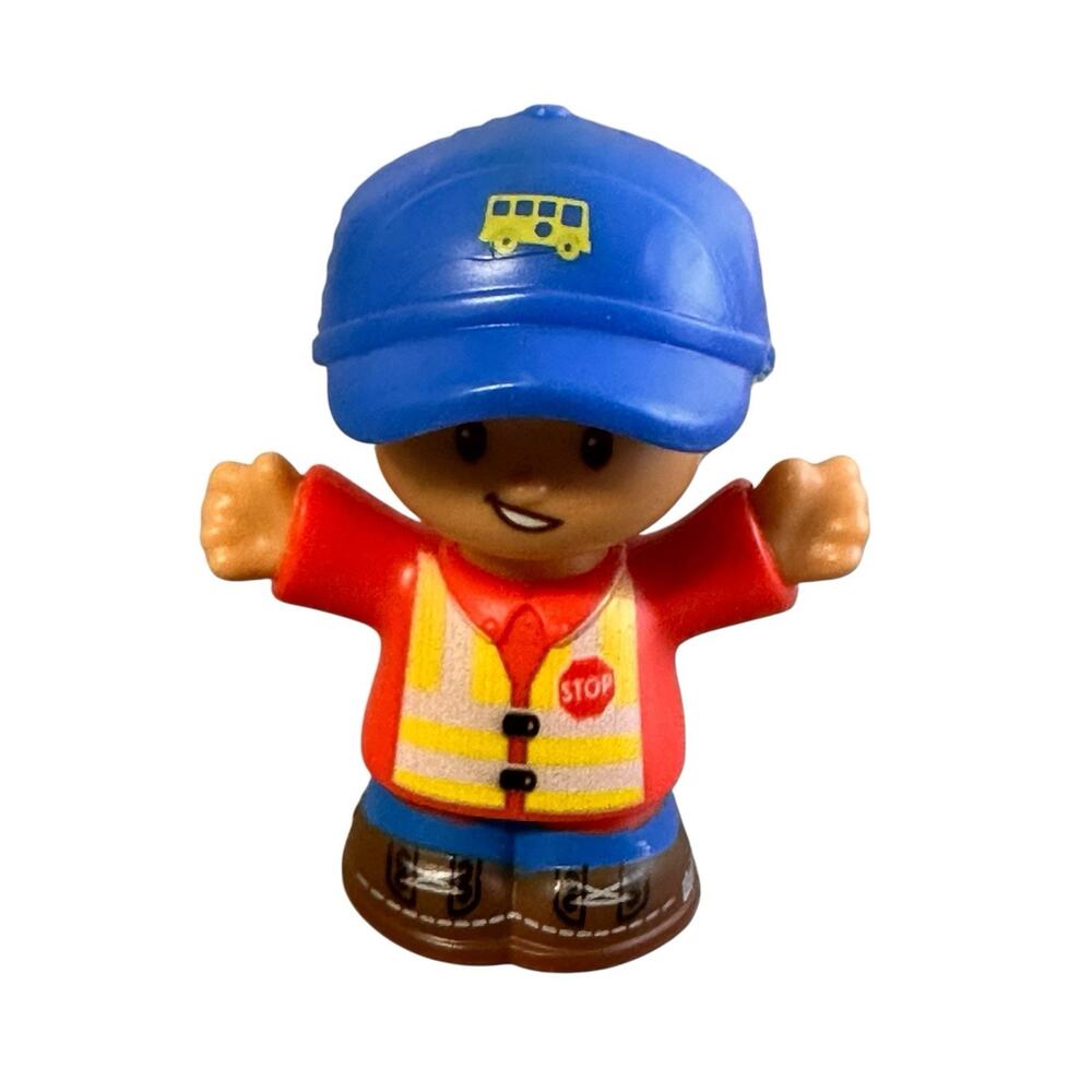 Fisher Price Little People Bus Driver Figure 2016 GLT75 School Safety Vest